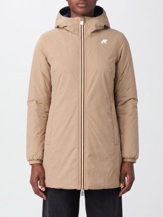K-Way Parka Denise reversibile e imbottito al ginocchio con cappuccio