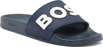 BOSS Kirk Slide Sandal in Charcoal at Nordstrom Rack, Size 13Us / 12Uk