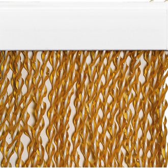 Made in Italy Cortina De Cordones camellia Cm 140 X 240 - Cristal/blanco