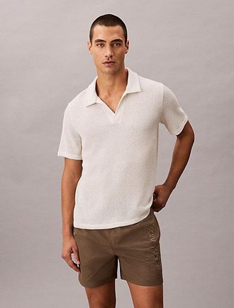 Calvin Klein Zacht gebreid strandpoloshirt