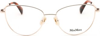 Max Mara MM5047 Cat-Eye Metal Frame Eyeglasses - Rose Gold