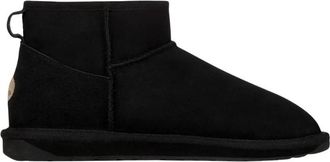 Emu Zwarte Micro Winterlaarzen Stijlvol Comfort - Dames - Winterlaarzen - Zwart - 38 EU - Leer - Schoenen