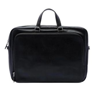 Prada Pre-owned Vintage Business Bag - Heren - Vintage Handtas - Zwart - ONE Size - Leer - Vintage