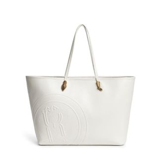 Roberto Cavalli Ladies Snake Hardware Leather Shopper Bag