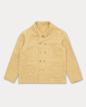 Fortela Gar&ccedil;on Double-Breasted Linen Jacket in Camel at Nordstrom, Size X-Large Eu