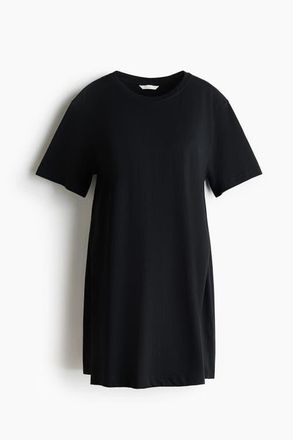 H&M Mama T-shirt Nursing Dress in Black at Nordstrom, Size Xx-Large