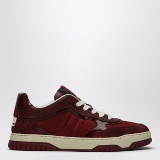 Gucci Re-Web Sneaker in burgundy GG fabric