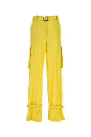The Attico Yellow Wool Cargo Pant