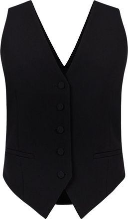 Nina Ricci draped open-back vest - women - Viscose/Acetate/Viscose - 36 - Black