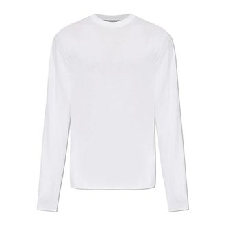 Jacquemus Round-neck Knitwear, male, Beige, Size: L Sweater with embroidered logo