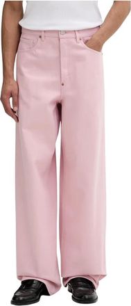 Kenzo Turn Up Wide Fit Jeans - Heren - Loose Fit Jeans - Roze - W30 - Katoen - Jeans