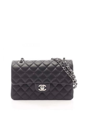 Chanel 2021-2025 Small Classic Lambskin Double Flap shoulder bag - Black