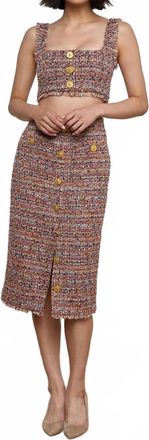 L'agence Tai Midi Skirt In Multicolor