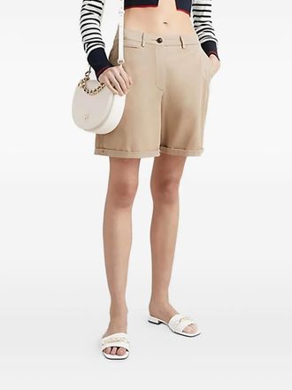 Tommy Hilfiger pleated-cuffed trousers - women - TENCEL/Cotton/Elastane - 32 - Neutrals