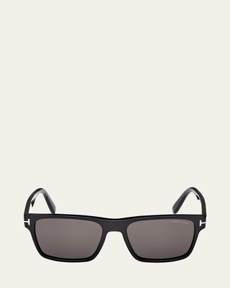 Tom Ford Mens Calder Acetate Square Sunglasses