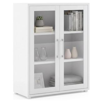 Dmora Aparador Laureen, Buf&eacute; De Sal&oacute;n, Aparador De Sal&oacute;n, Despensa De Cocina, 89x40 H113 Cm, Blanco - Dmora