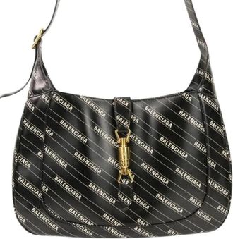 Gucci Pre-owned Balenciaga The Hacker Project Jackie 1961 Medium Shoulder Bag - Dames - Vintage Schoudertas - Zwart - ONE Size - Leer - Vintage