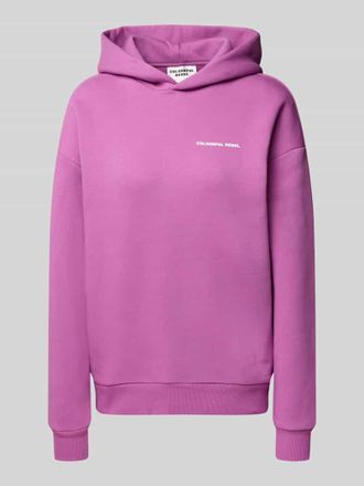 Colourful rebel Relaxed Fit Hoodie mit Label-Detail in Fuchsia, Gr&ouml;&szlig;e XS