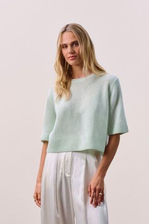 Naked Cashmere Off Gauge Short Sleeve Crew in Jadite at Nordstrom, Size X-Small
