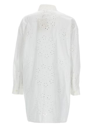 Herno Perforated Cotton Blend Shirt - White