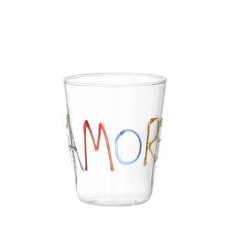 KASANOVA Bicchiere scritta Amore in vetro borosilicato, da 380 ml