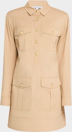 Veronica Beard Saude Long-Sleeve Shirtdress