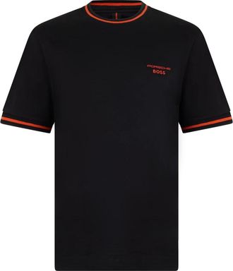 HUGO BOSS Katoenen T-shirt met korte mouwen - Heren - T-shirts - Zwart - XS - Katoen - Tops