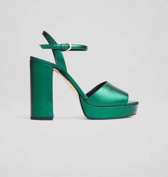L.k. Bennett Womens Solange Formal Sandals, Green Leather - Size UK 6