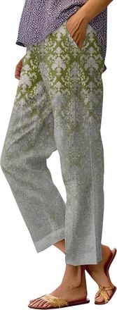 Generic Summer Trousers for Women UK Ladies Retro Casual Pants Womens Summer Loose Fit Sports Outdoor Joggers Womens Gradient Print Comfort Elastic Waist Casu