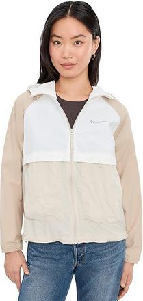 Columbia Spire Valleytm Windbreaker Womens Jacket Dark Stone/Sea Salt/Ancient Fossil : 2XL, Nylon
