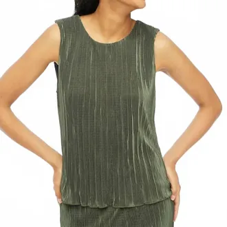 J.crew Pliss&eacute; Shell Top In Olive