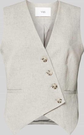 Vero Moda Weste mit Leinen-Anteil Modell RIU in Hellgrau, Gr&ouml;&szlig;e 34