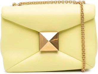 Valentino Garavani Borsa a spalla One Stud in nappa con catena 2018-2025 - Giallo