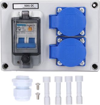 OEM Toma De Corriente Doble De Pared, Toma De Corriente Alemana, 200-250v Con Interruptor Diferencial De 230v 40a 1p+n