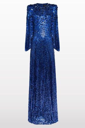Jenny Packham Phara Dress in Delta Blue at Nordstrom, Size 18 Uk