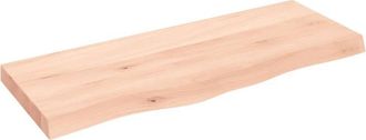 vidaXL Vidaxl - Estante De Pared Madera Maciza Roble Sin Tratar 100x40x(2-6) Cm
