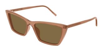 Saint Laurent SL 737 MICA THIN 009 Womens Sunglasses Brown Size 54