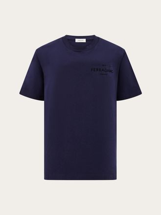 Ferragamo Men Logo T-shirt Blue