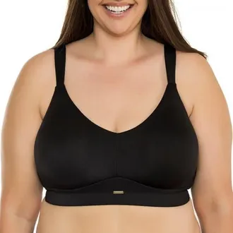 Affinitas Holly Wire-Free Seamless Bra in Black at Nordstrom, Size X-Large