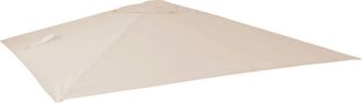 Hhg Nunca Usado] Funda De Recambio Para Parasol Sem&aacute;foro De Lujo Hhg 436, Funda De Recambio Para Parasol, 3x3m (&oslash;4,24m) Poli&eacute;ster 2,7kg, Crema