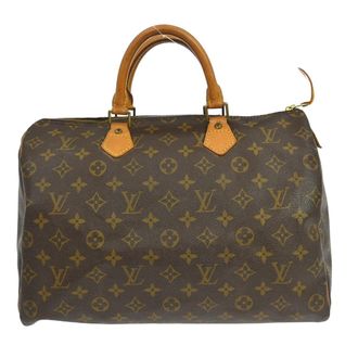 Louis Vuitton Speedy Handbag Monogram Canvas Brown Canvas Handbag (Pre-Owned)