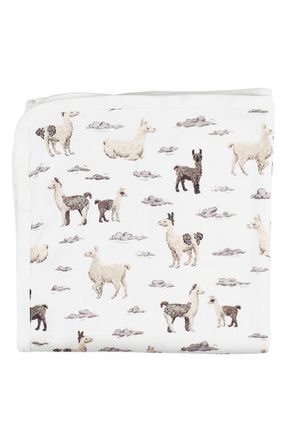 LOvedbaby Organic Cotton Baby Blanket in Llama at Nordstrom