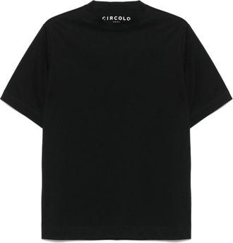Circolo 1901 Zwarte T-shirts en Polos met Zak - Heren - T-shirts - Zwart - S - Tops