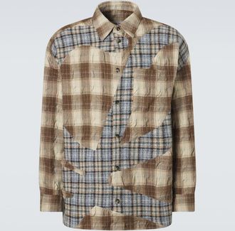 Loewe Camicia in flanella di cotone e lana a quadri