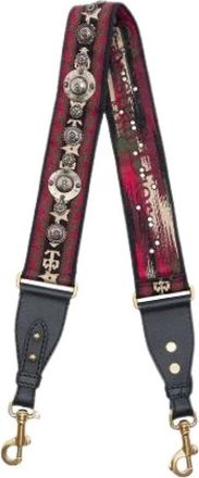 Dior Pre-owned Studded Canvas Shoulder Strap - Dames - Vintage Accessoires - Rood - ONE Size - Leer - Vintage