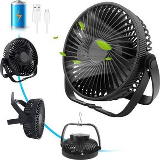 OEM Ventilador De Escritorio Silencioso Con Bater&iacute;a Recargable En 1, Potente Ventilador Usb, Mini Ventilador Port&aacute;til Con 3 Velocidades, Ajustable 360&deg;, P