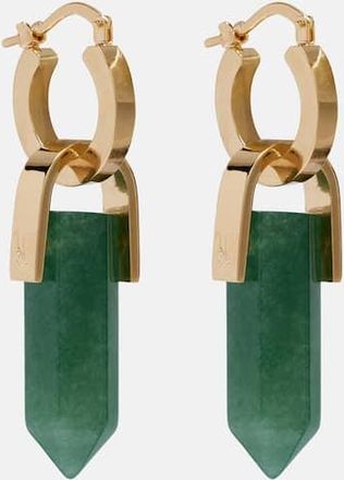 La DoubleJ Orecchini Pillar placcati in oro con pietre