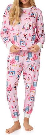 Bedhead Pajamas Holiday Print Stretch Organic Cotton Pajamas in Must Be Santa at Nordstrom, Size X-Small