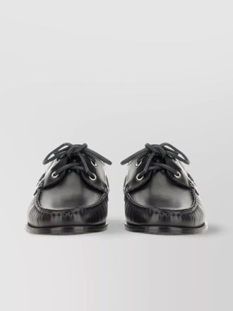 Aeyde harris moc toe loafers with eyelet detailing