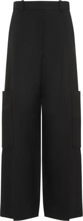 Khaite Wijde Pijpen Broek - Dames - Wijde Broeken - Zwart - M - Broeken